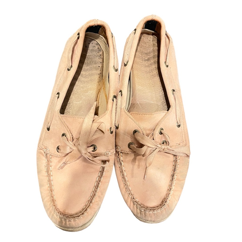 Sperry Topsider Light Pink Ribbon Boat Shoes - Picture 4 of 7